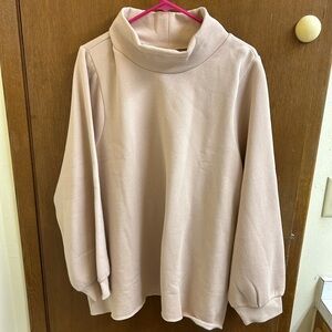 NWT Madewell Blush Terry Funnel Neck Sweatshirt